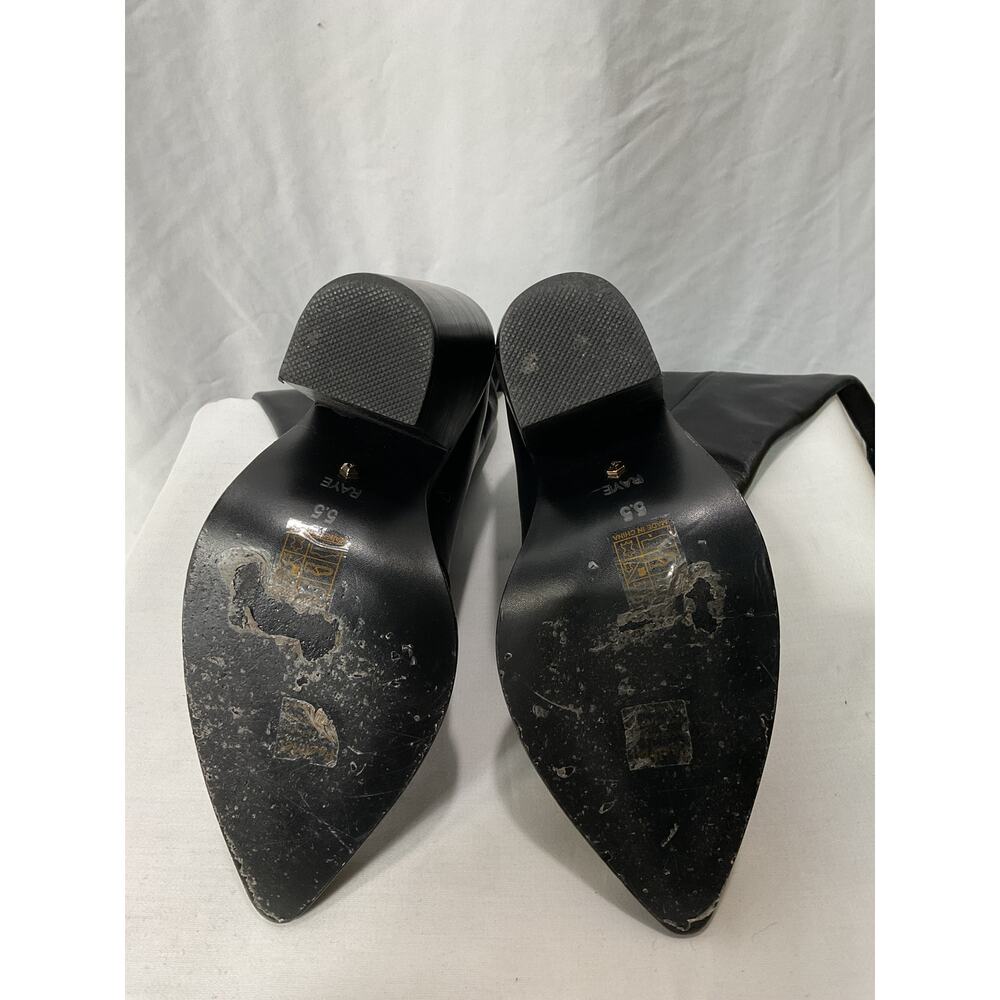 Raye 'Inferno' Black Leather Heeled Boot Size 5.5 - Picture 5 of 5